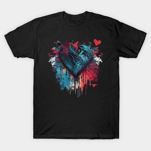 Abstract heart T-Shirt by GreenMary Design